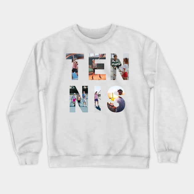 US Open tennis photographic letters Crewneck Sweatshirt by TopTennisMerch